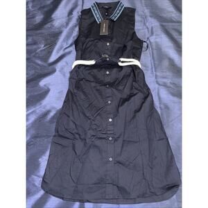 New Women’s TOMMY HILFIGER Sleeveless Belted Fit & Flare Dress Size 2- Navy